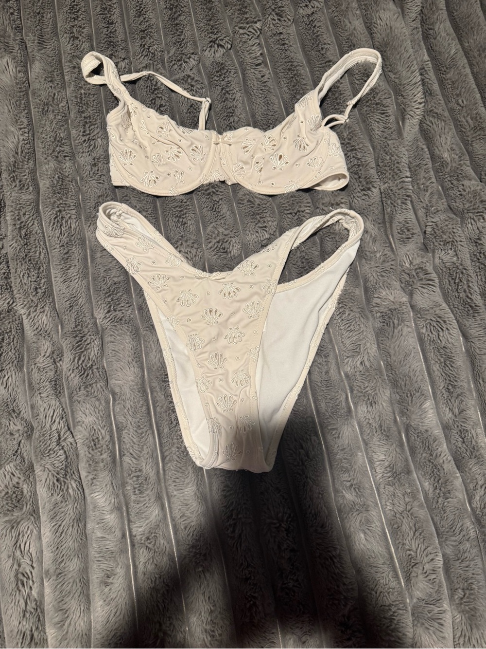 Target Cream Embroidered Two-Piece Bikini Set
